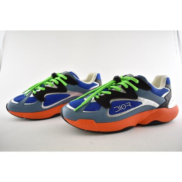 Dior Mens B24 Sorayama Black Blue Orange Red Low Top Lace Up Flat Sneakers 42 9 - Picture 9 of 11